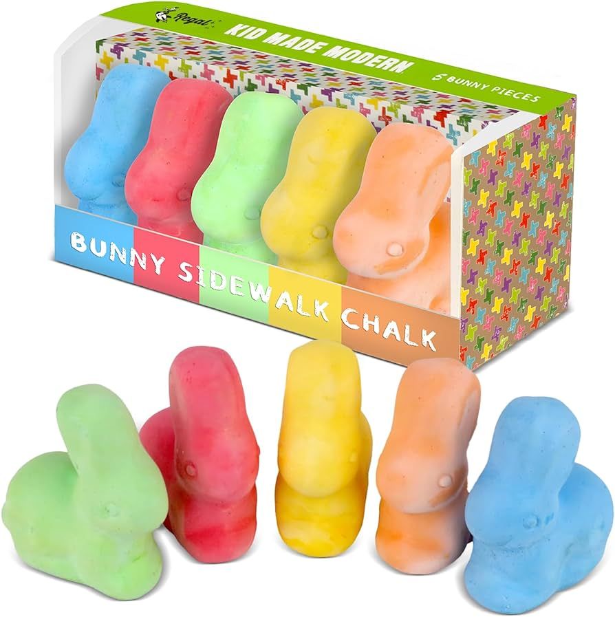 Kid Made Modern Sidewalk Chalk Set for Kids - Washable, Colored Bunny Chalk for Outdoor Play and ... | Amazon (US)