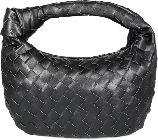 Emperia Braided Top Handle Shoulder Bag for Women, Trendy Designer Small Hobo Tote Handbag