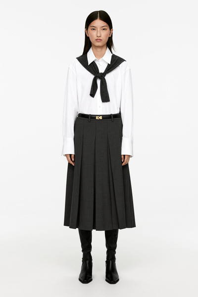 Faltenrock aus Wollmischung – Dunkelgrau – Women – ARKET AT | Arket EU