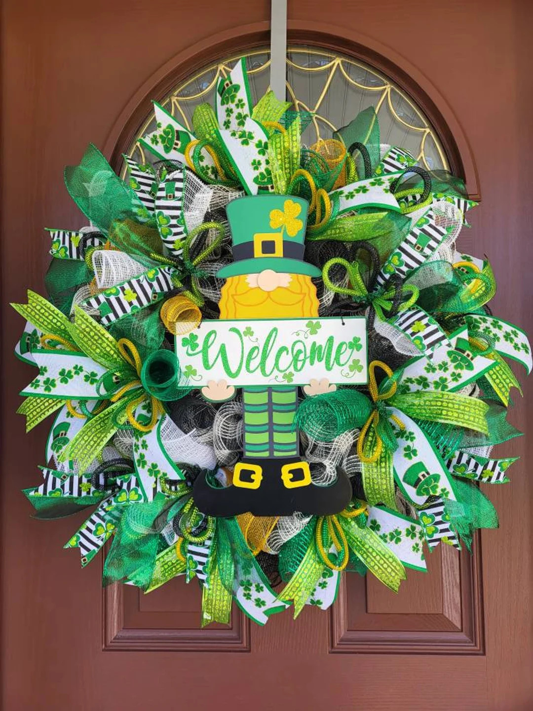 St Patricks Day Wreath, Happy St. Patrick's Day Wreath, St Patty's Day Wreath, Shamrock Wreath, L... | Etsy (US)