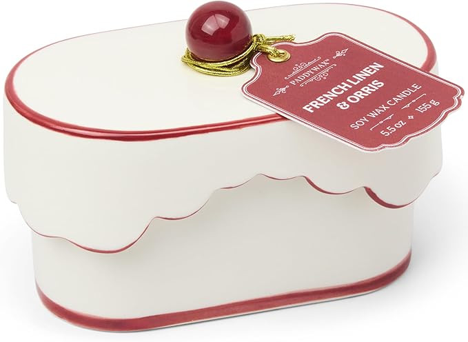 CHÉRIE Ceramic Dish Candle, Soy Wax Candle, Poured with Love Ceramic Jar with Scalloped Lid, Reu... | Amazon (US)