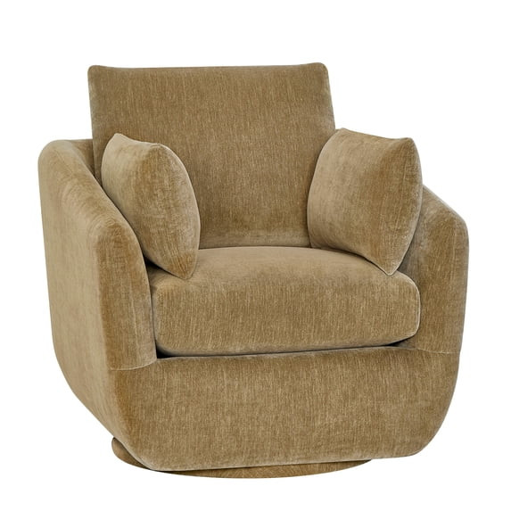 Beautiful Louisa Swivel Chair by Drew Barrymore, Latte | Walmart (US)