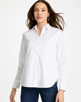 Women's No Iron Stretch Shirt in White | Chico's | Chico's