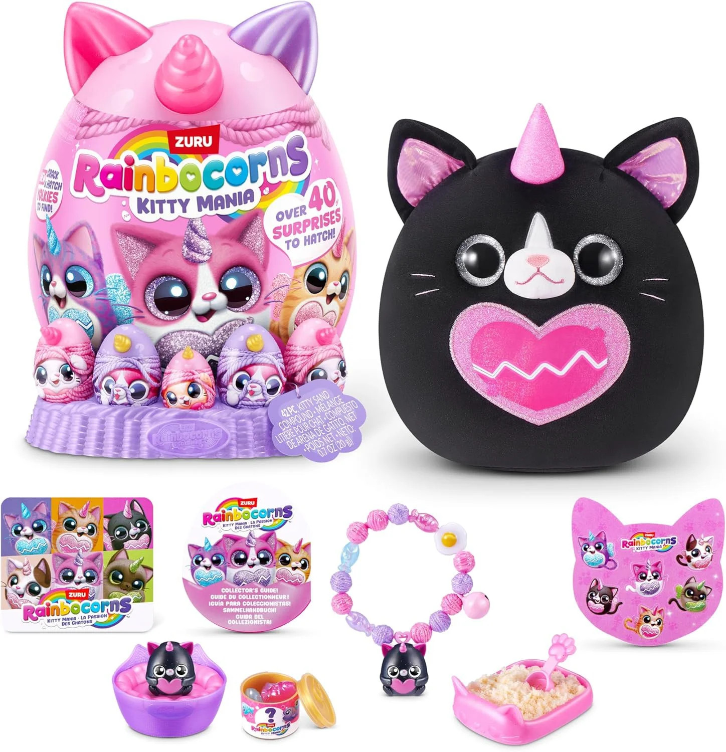 Rainbocorns Kitty Mania Black Cat Mystery Egg Plush [Over 40 Kitty Surprises Inside!] | Walmart (US)