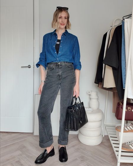 5/10 ways to wear a denim shirt outfit - leather loafers - cos jeans - smart casual workwear 

#LTKworkwear #LTKstyletip #LTKfindsunder100