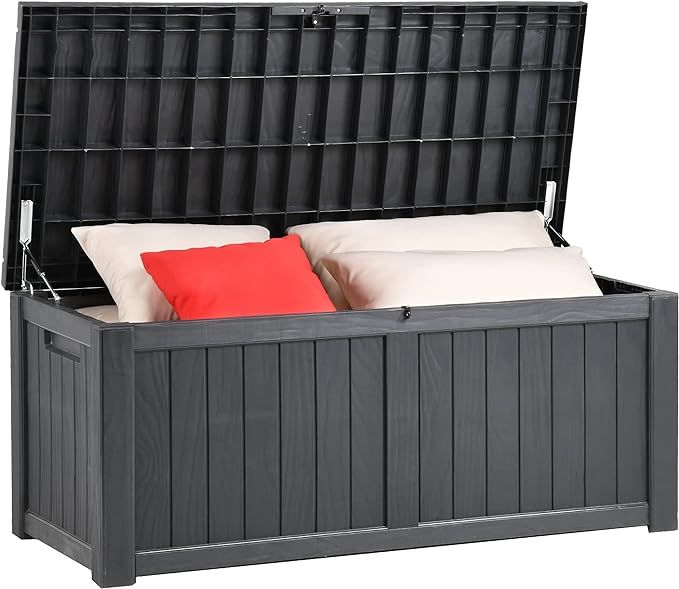 YITAHOME 120 Gallon Outdoor Storage Deck Box, Large Resin Patio Storage for Outdoor Pillows, Gard... | Amazon (US)