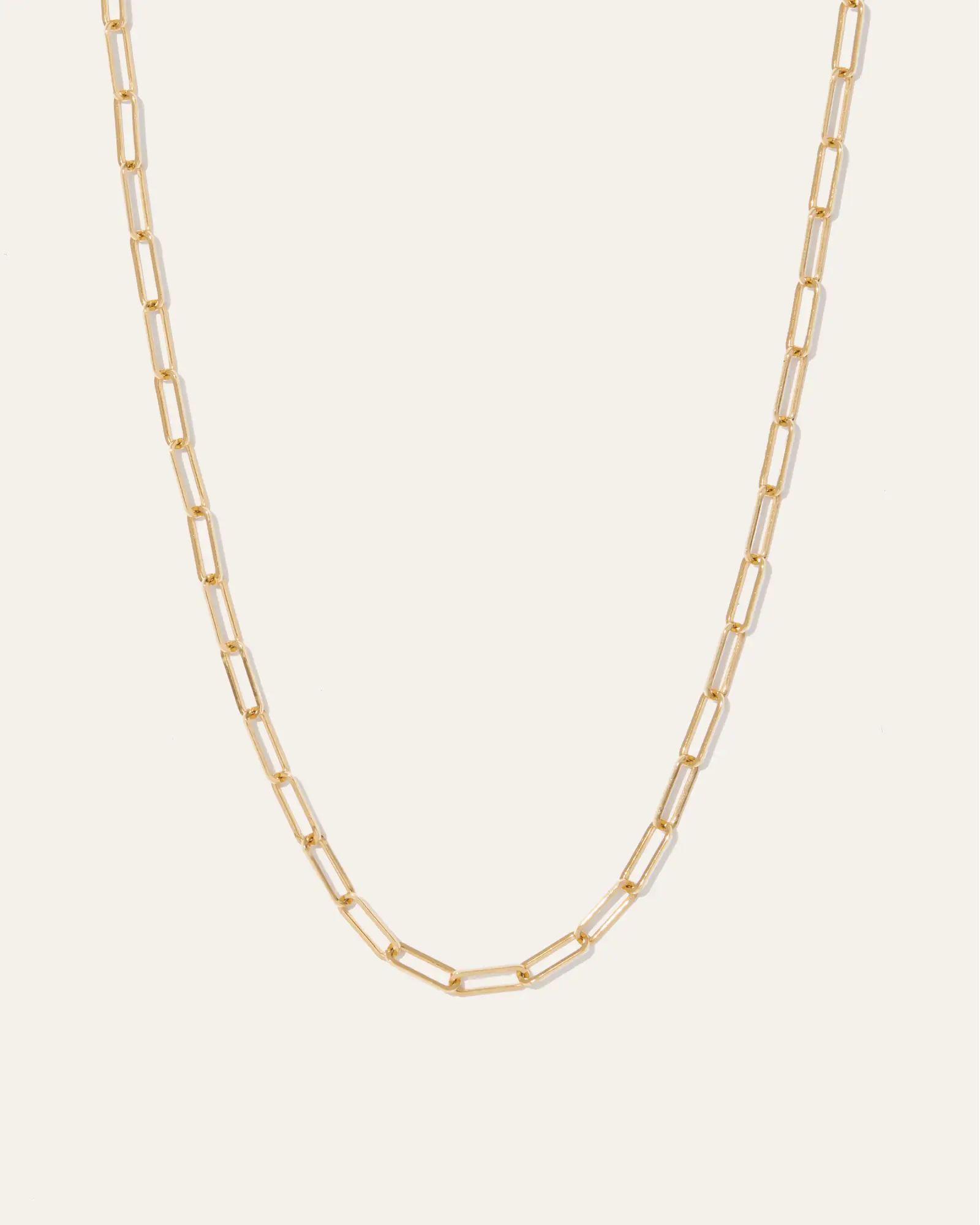 14K Gold Small Paperclip Chain Necklace | Quince