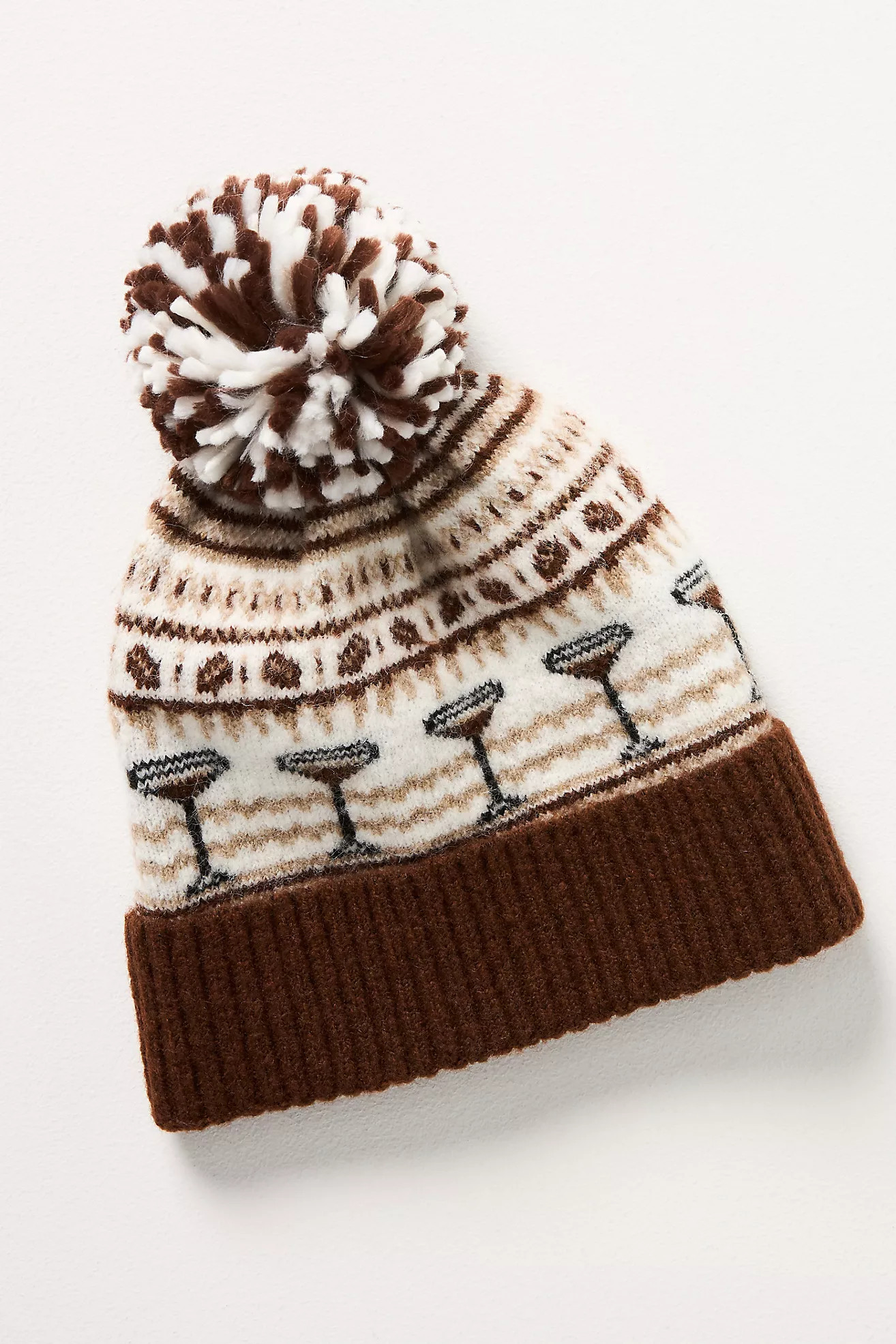 Maeve Fairisle Holiday Libations Icon Beanie | Anthropologie (US)