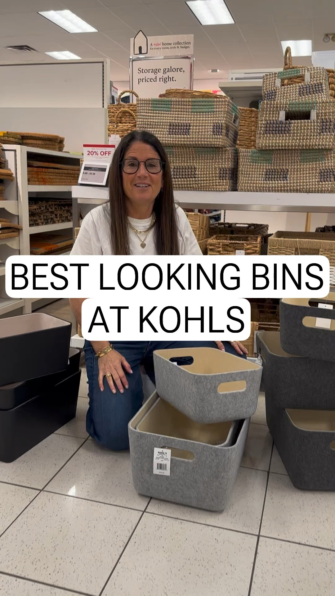 Best looking bins at Kohls! These felt bins come in two different colors, three sizes, and are super functional and look so good

#LTKFamily #LTKHome #LTKFindsUnder50