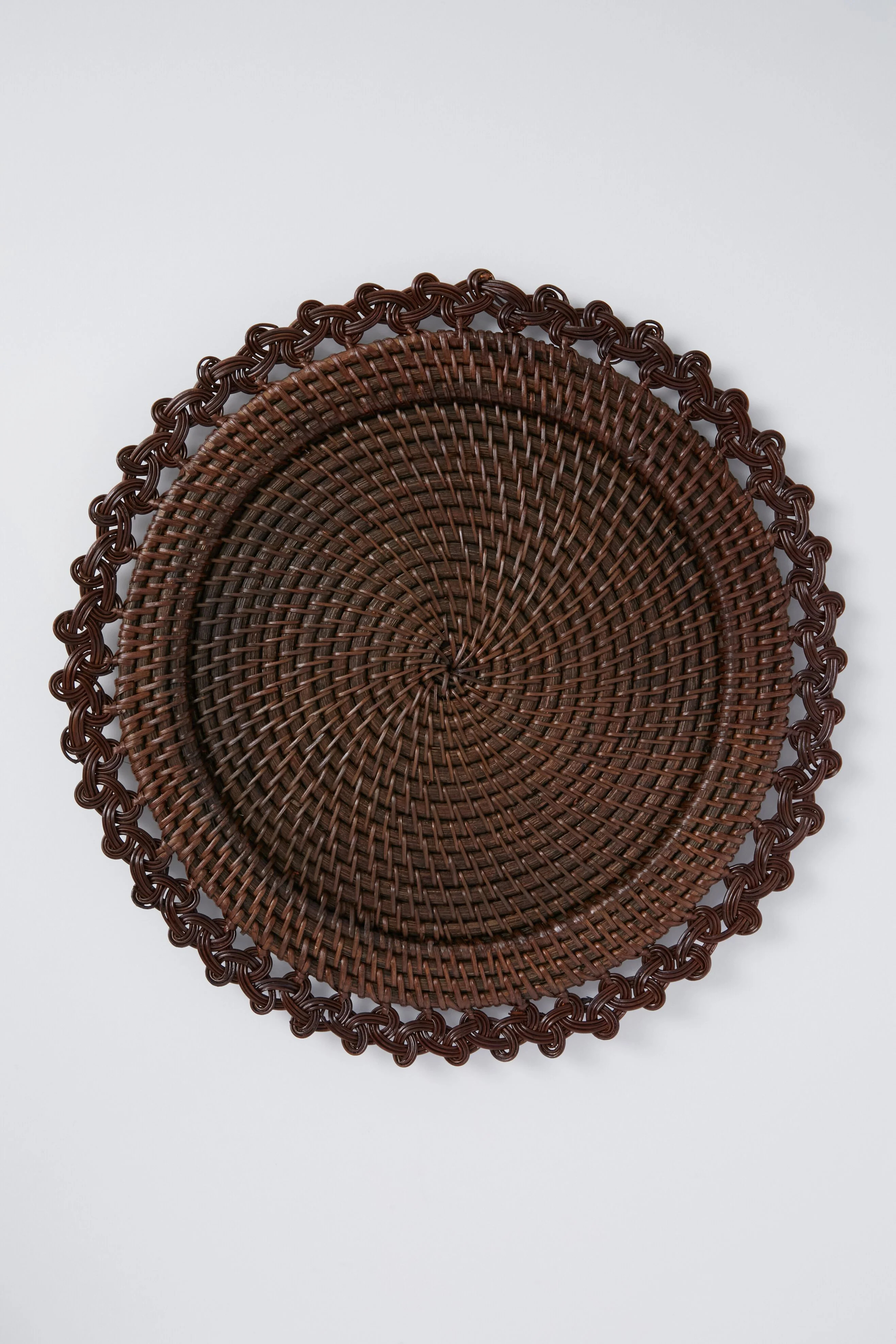 Dark Brown Rattan Intertwined Placemat (Set of 4) | Tuckernuck (US)