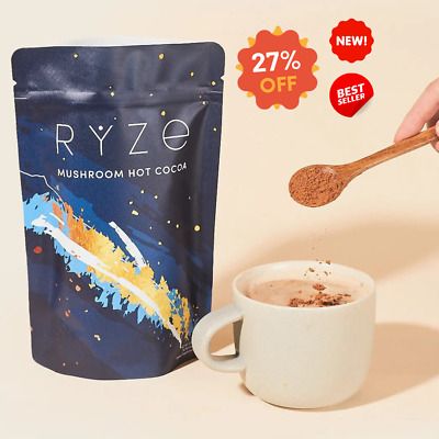 ORGANIC RYZE MUSHROOM HOT COCOA COFFEE ☕ Brand New Bag 20 Servings Free Shipping | eBay US