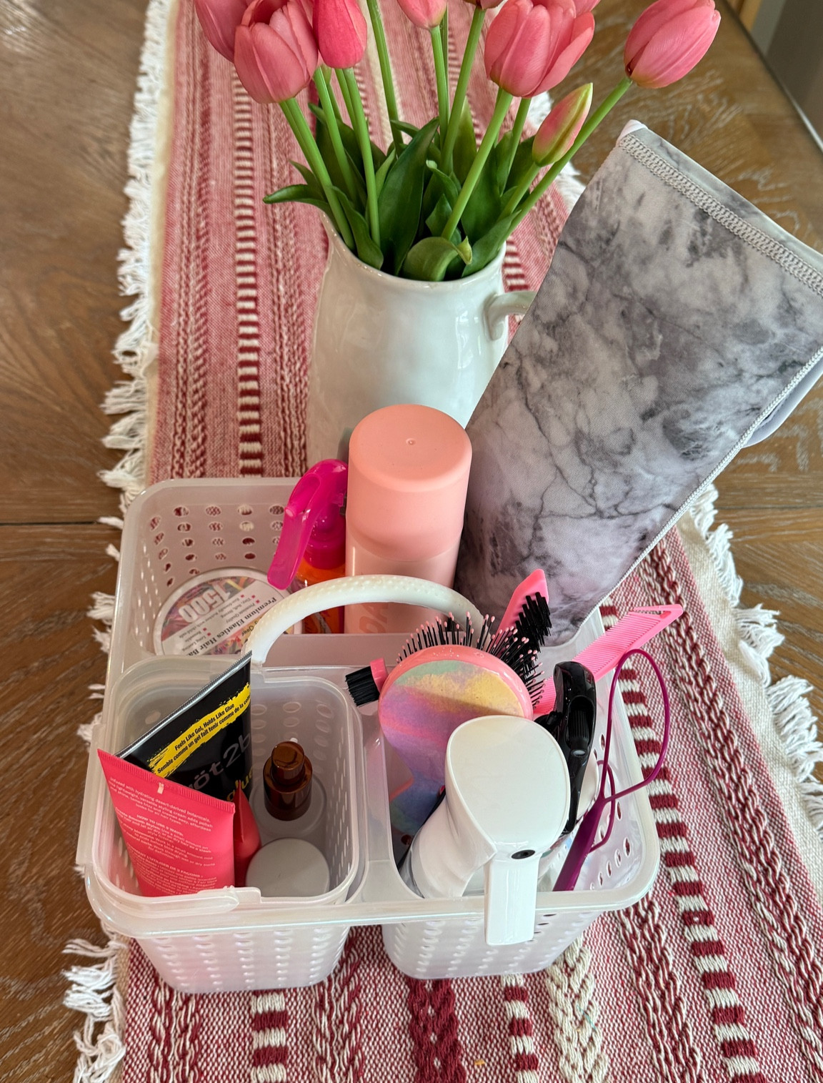 Busy morning hack! Make mornings easy with a hair station that you keep all the hair essentials in - in the place you do hairstyles.

#LTKFamily #LTKKids #LTKBeauty