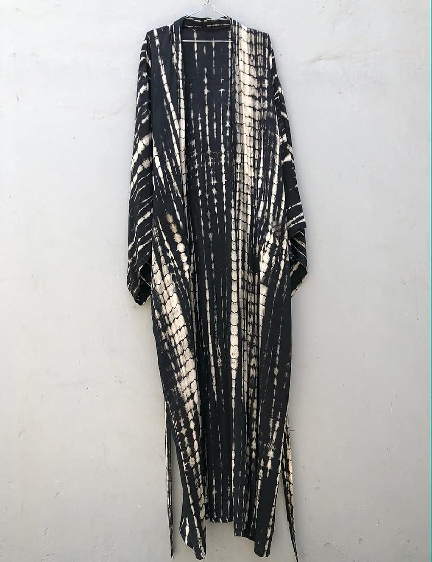 Bsubseach Stylish Tie Dye Open Front Long Kimono Swimsuit Cover up for Women | Amazon (US)