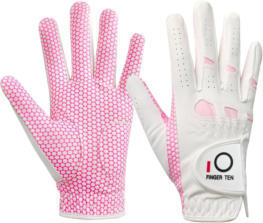FINGER TEN Golf Gloves Women's Ladies Left Hand or Right Handed Grip Weathersof Value 2 Pack, Fit... | Amazon (US)