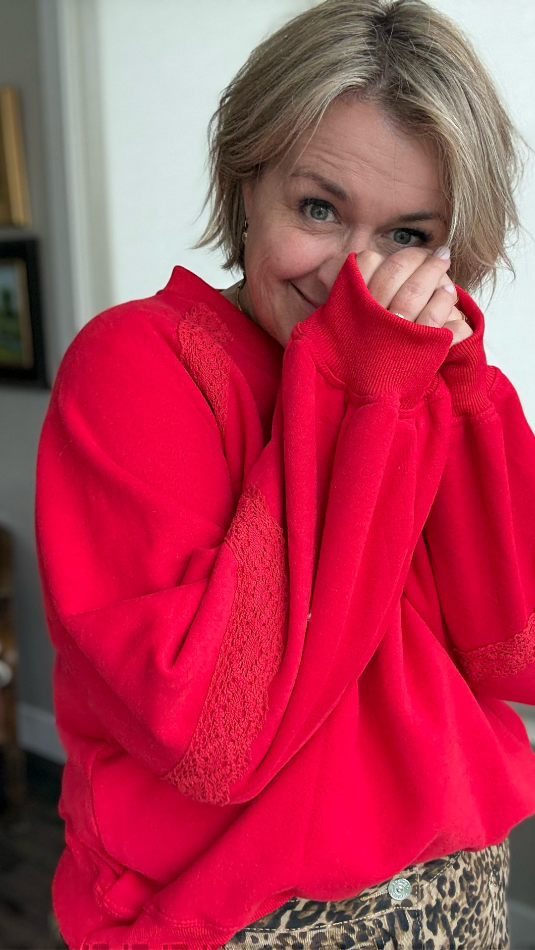 ❤️ The Cutest Red Sweatshirt You’ll Ever Need ❤️
Sometimes all you need is a bold pop of color and a comfy fit to feel amazing! This bright red sweatshirt with lace detail is not only soft and cozy, but also has the prettiest feminine touch. Pair it with leopard print pants (like I did 😉) for a fun statement look or throw it on with jeans for everyday chic.
✨ Perfect for casual days, errands, or cozy nights in.
✨ Comes in a bold, happy red that instantly lifts your mood.
✨ Pair with prints or keep it simple—either way, it shines.
📌 Style inspo: Midsize fashion. Women over 40 style. Cozy chic. Casual outfit ideas. Feminine outfits. Bold color fashion. Everyday confidence.


#LTKStyleTip #LTKFindsUnder50 #LTKMidsize