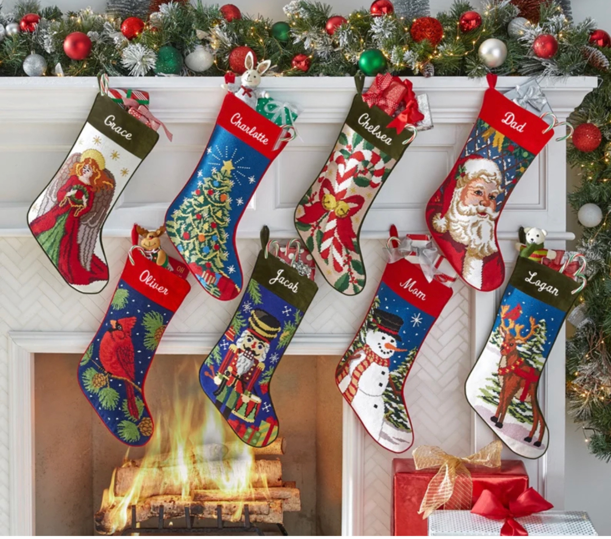Needlepoint Christmas stockings - a classic!

#LTKhome #LTKSeasonal #LTKHoliday