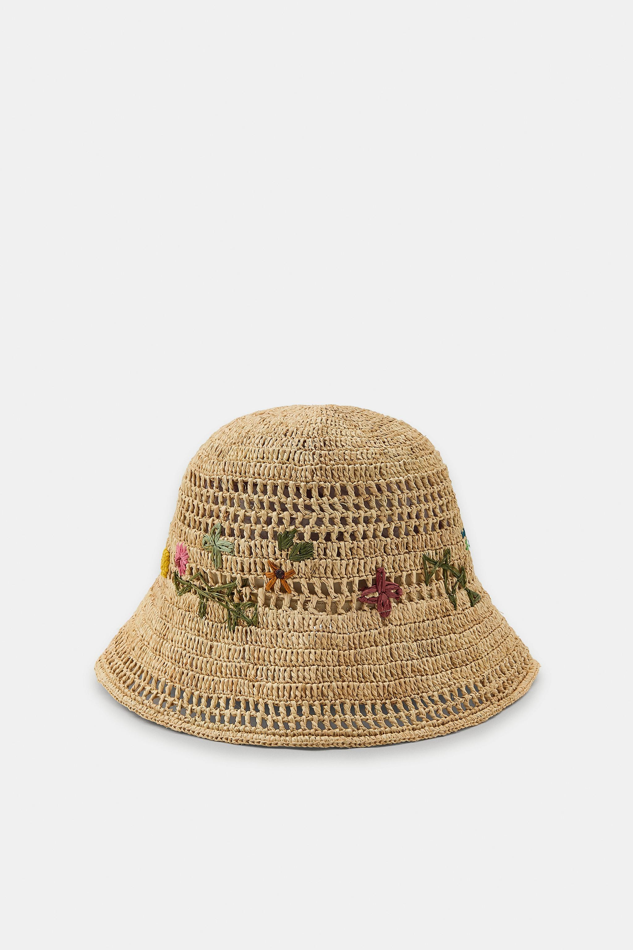 EMBROIDERED FLORAL BUCKET HAT | Zara Canada