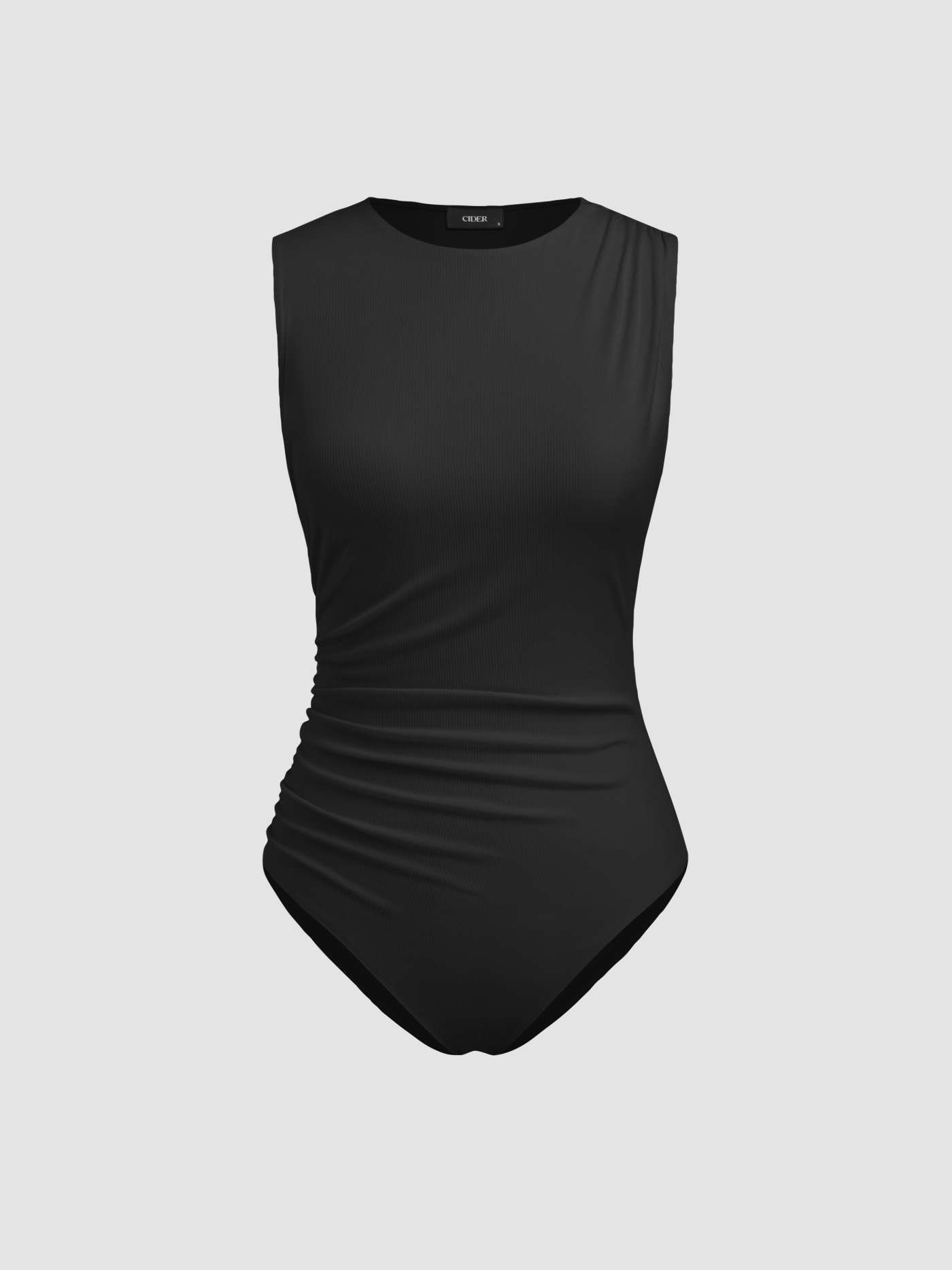 Round Neckline Ruched Bodysuit... | Cider