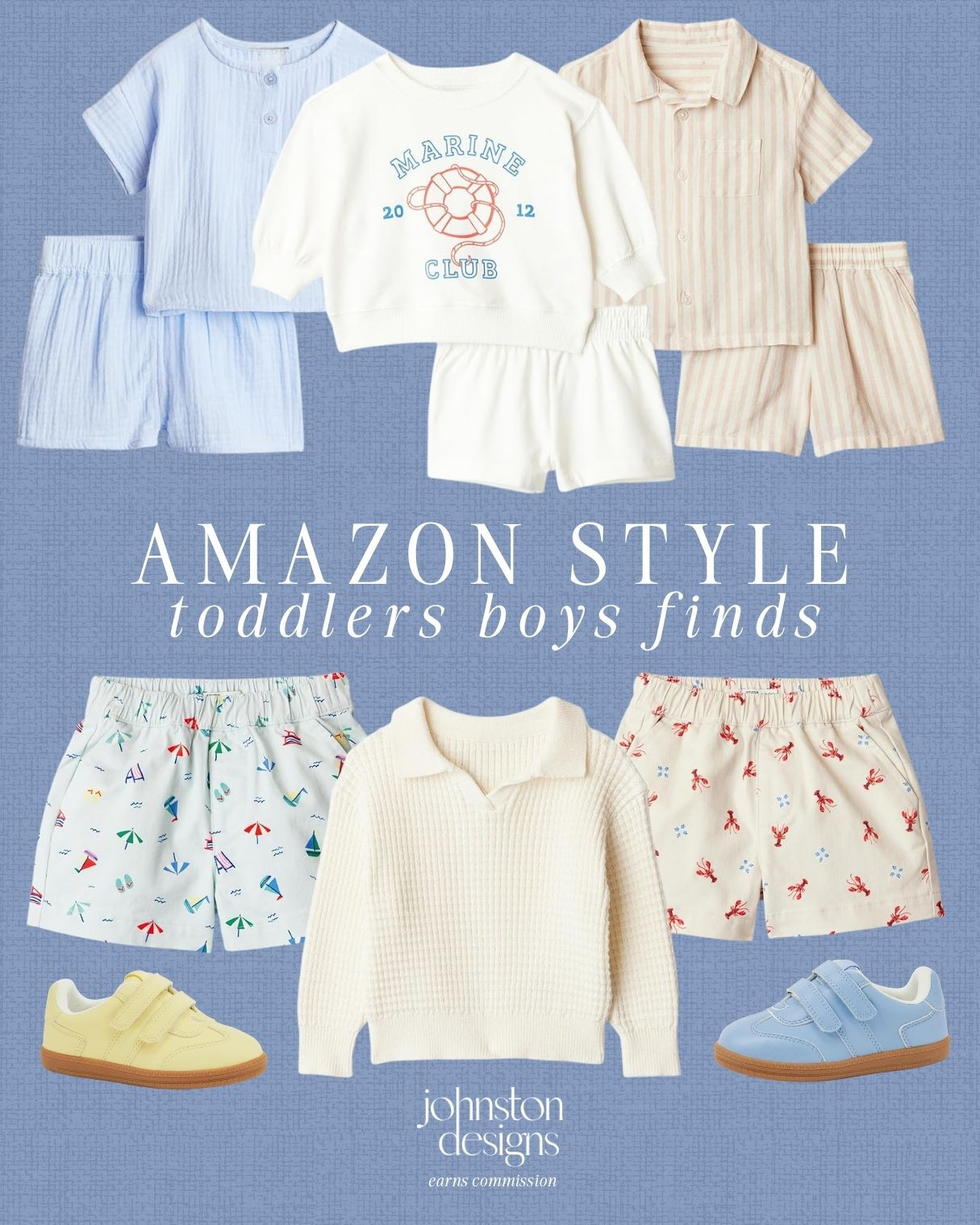 Amazon toddler boys finds from the Sofia Grainge x Amazon Essentials collab, full of classic coastal pieces and sweet summer staples. 🩵

Sofia Grainge Amazon Essentials, Amazon toddler boys finds, toddler summer outfits, boys matching sets, marine club sweatshirt, striped toddler set, beach print shorts, lobster print shorts, toddler polo sweater, blue toddler sneakers, classic kids style, coastal toddler outfits, Amazon kids fashion, summer vacation clothes, little boy wardrobe staples 

 #LTKootd #LTKBaby #LTKKids