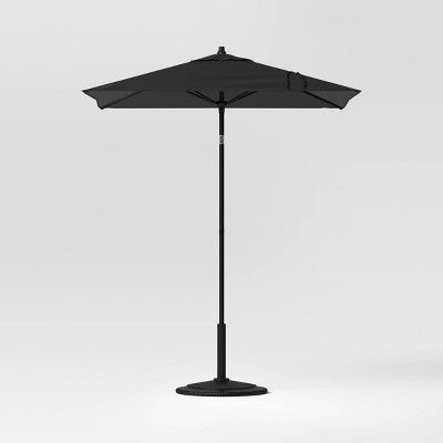 6' Square Outdoor Patio Market Umbrella with Black Pole - Threshold™ | Target