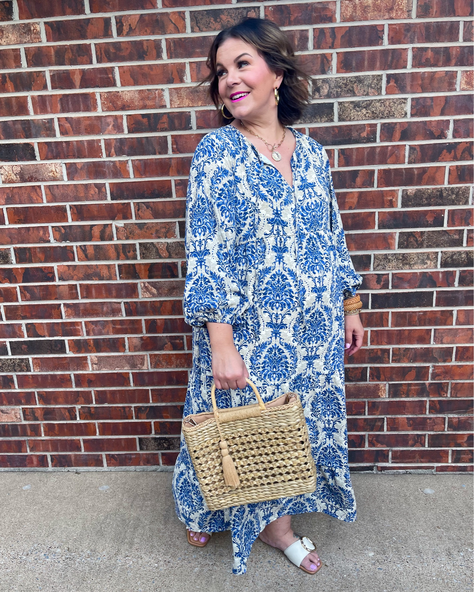 These Amazon maxi dresses are so good, I just keep buying more colors! I’m wearing the XXL and it has plenty of room - could probably even do the XL. These Target sandals are super comfy and my straw bag is perfect for spring and summer. This whole spring outfit is affordable and comfy. This dress is perfect for a graduation or vacation! 

Plus size dress, Amazon plus size, blue and white dress, boho maxi dress 

#LTKplussize #LTKover40 #LTKfindsunder50