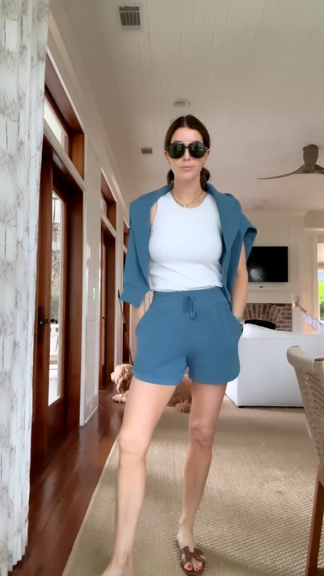 I am wearing an extra small in this set. This is the same short but in a different color that I showed you a few nights ago that y’all loved this time I’m pairing it with a quarter zip instead.

#LTKOver40