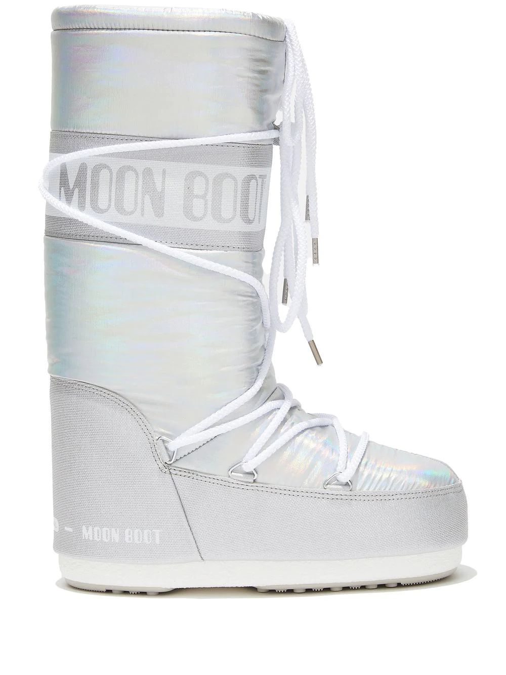metallic logo-print snow boots | Farfetch Global