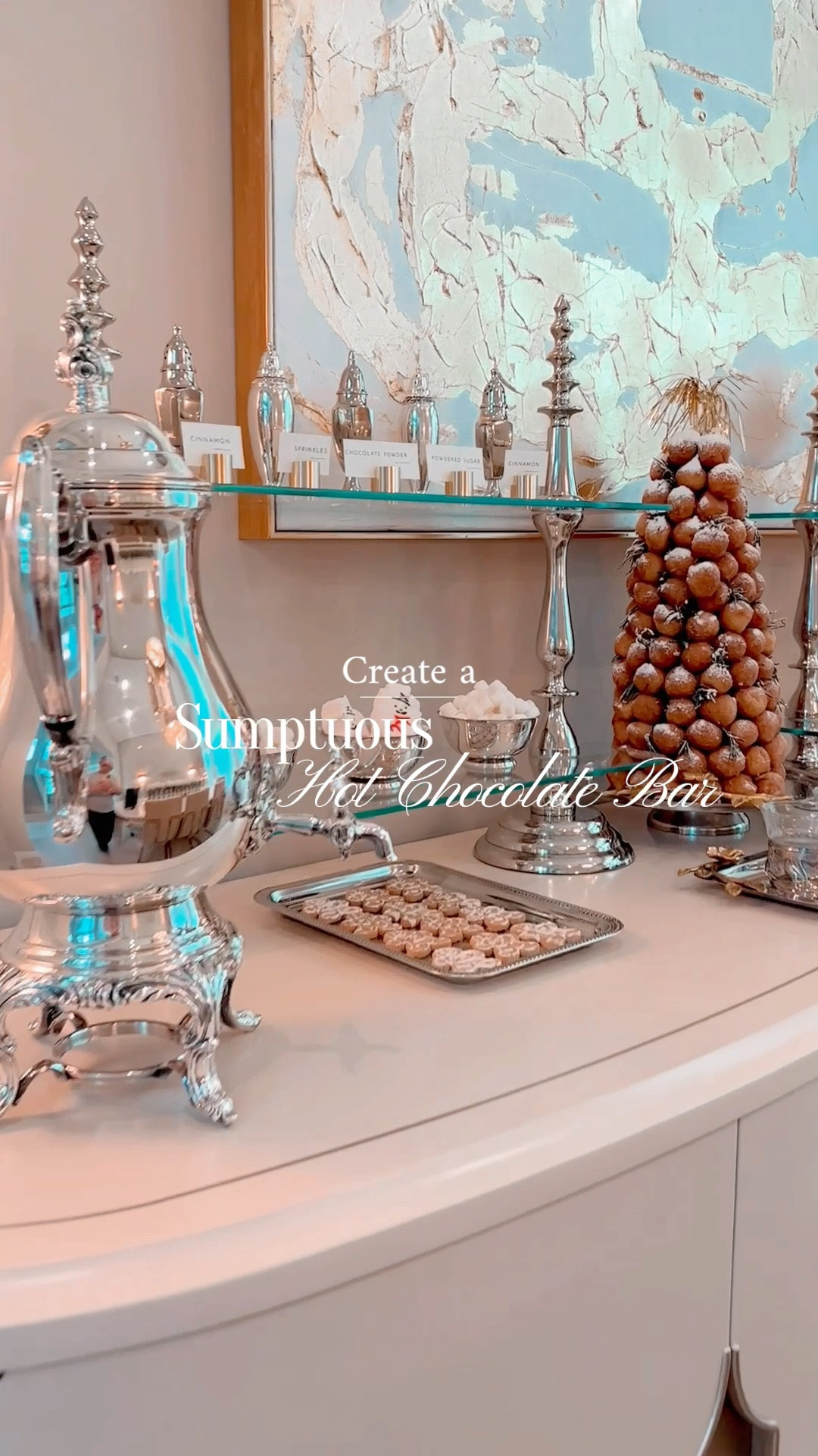 Create a sumptuous chocolate bar with me! I used glass shelves reminding me of the French Patisseries, and silver plated antique EBay finds. This bar is a game-changer for your festive gatherings, and it is very easy to make! 

#LTKstyletip #LTKSeasonal #LTKhome