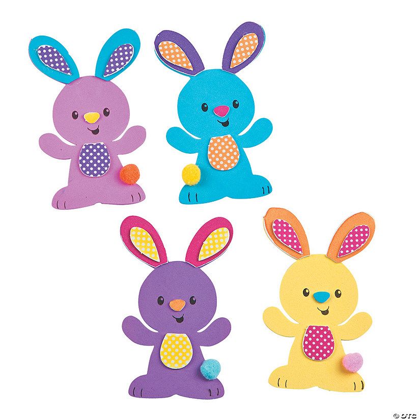 Easter Bunny Magnet Craft Kit - Makes 12 | Oriental Trading Company