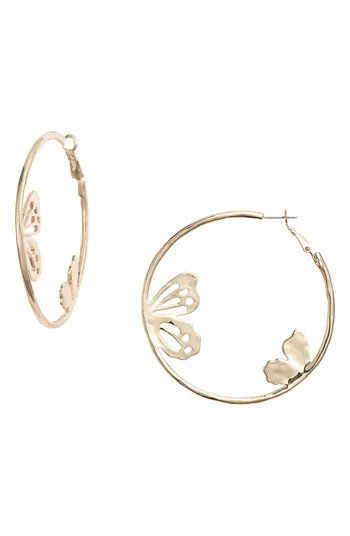 Nordstrom Cristina Martinez Butterfly Hoop Earrings | Nordstrom | Nordstrom
