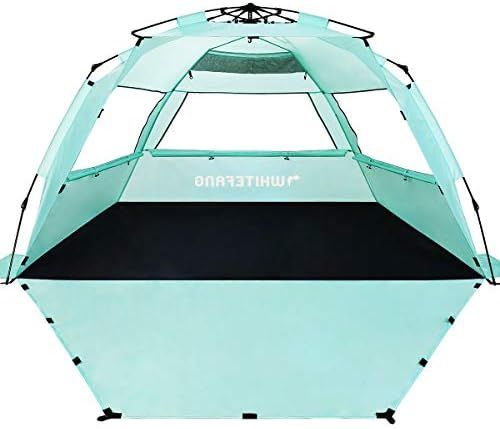 WhiteFang Deluxe XL Pop Up Beach Tent Sun Shade Shelter for 3-4 Person, UV Protection, Extendable... | Amazon (US)