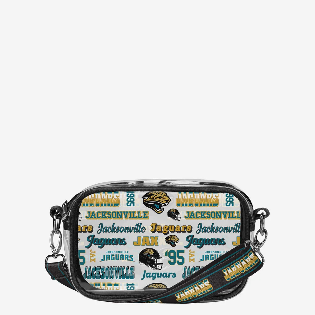 Jacksonville Jaguars Repeat Retro Print Clear Crossbody Bag | FOCO inc