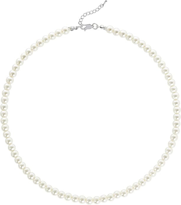 BABEYOND Round Imitation Pearl Necklace Wedding Pearl Necklace for Brides White | Amazon (CA)