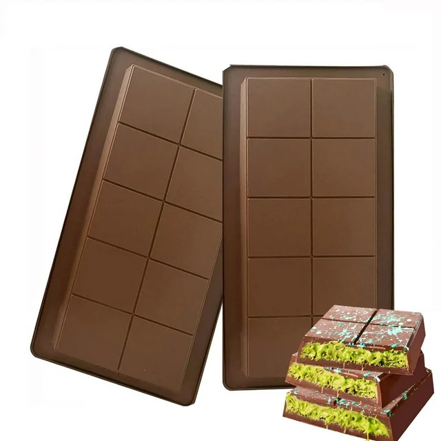 Staron 2PCS Chocolate Molds Silicone (Brown), Deep Chocolates Bar Molds Non-Stick Rectangle Choco... | Walmart (US)