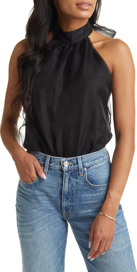VICI Collection Organza Halter Bodysuit | Nordstrom | Nordstrom