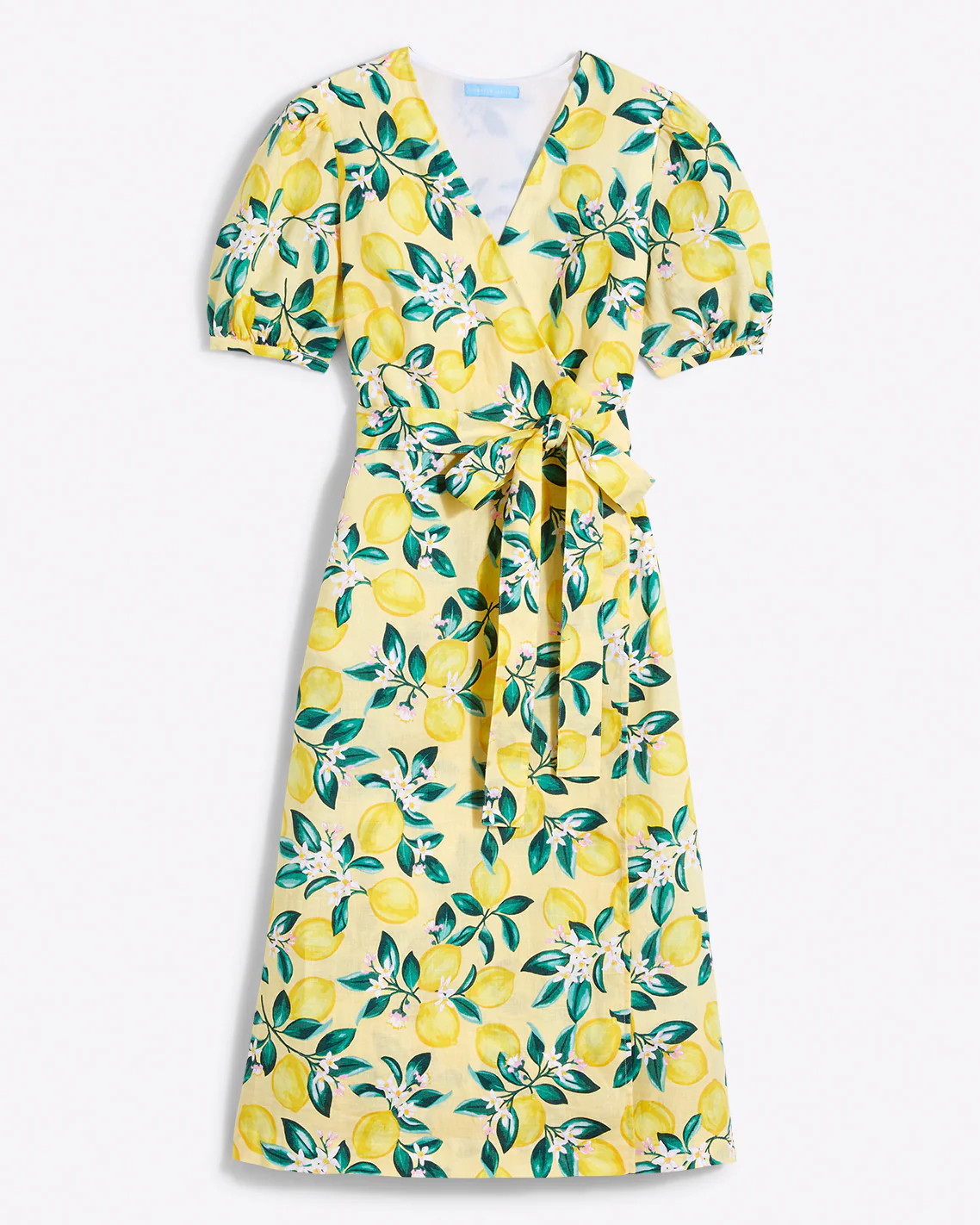 Miranda Midi Wrap Dress in Lemon Blossom | Draper James (US)