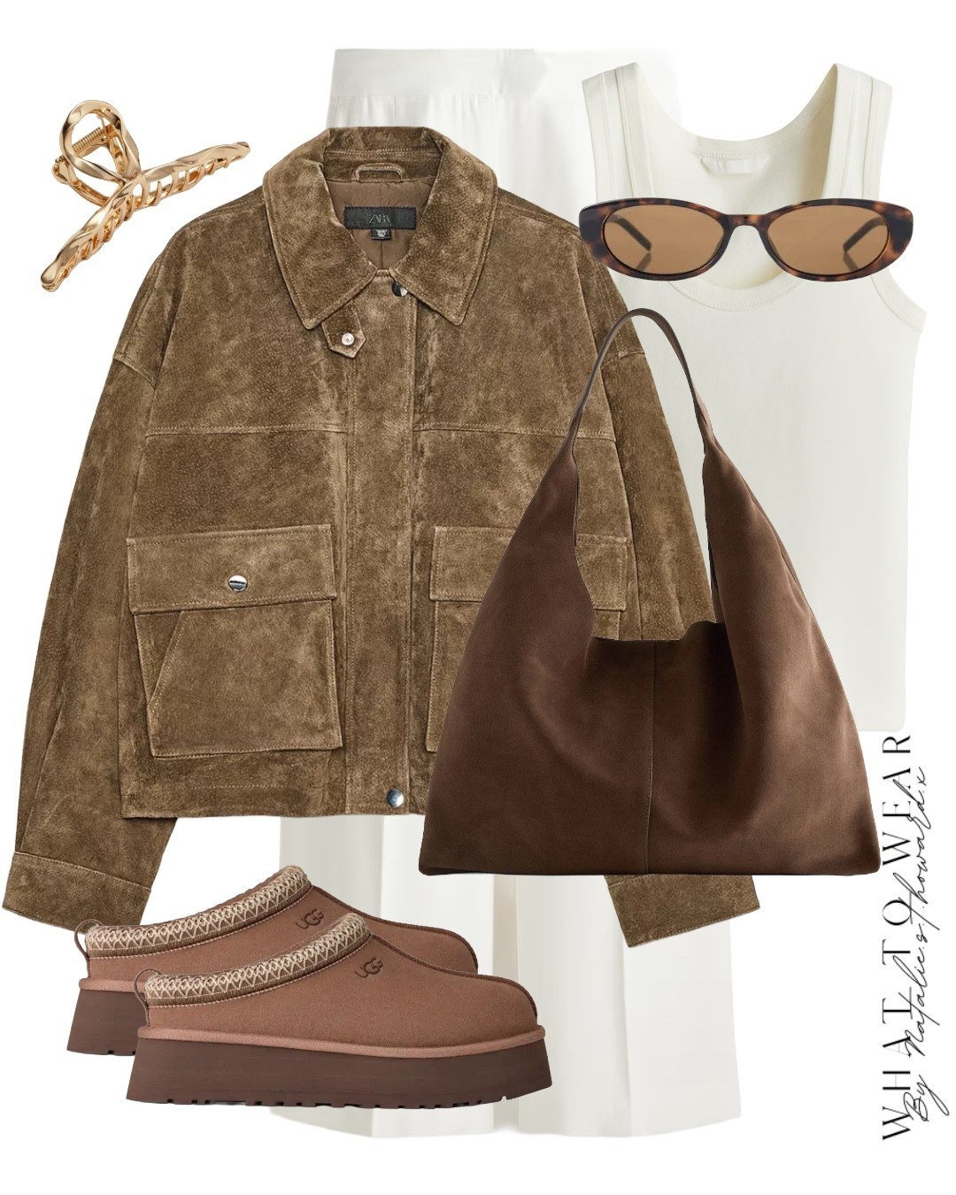 A white base layered duo with a brown suede bomber , brown suede bag and tazz uggs. Dreamy autumn outfit 

#LTKautumn #LTKuk #LTKstyletip