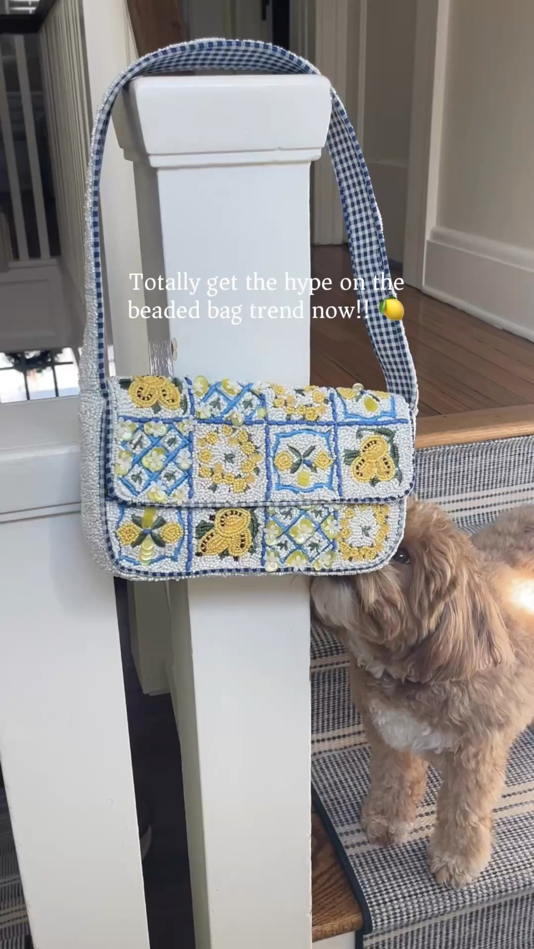 Obsessed with this blue white & yellow beaded bag!! The gingham liner is sooo pretty!! Perfect for vacation and all summer long!! 😍🙌🏻🍋🌊

#LTKSeasonal #LTKSpringSale #LTKTravel