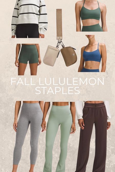 Fall favs from Lululemon! I wear a size 4 in bottoms and got a 6 in the tops 