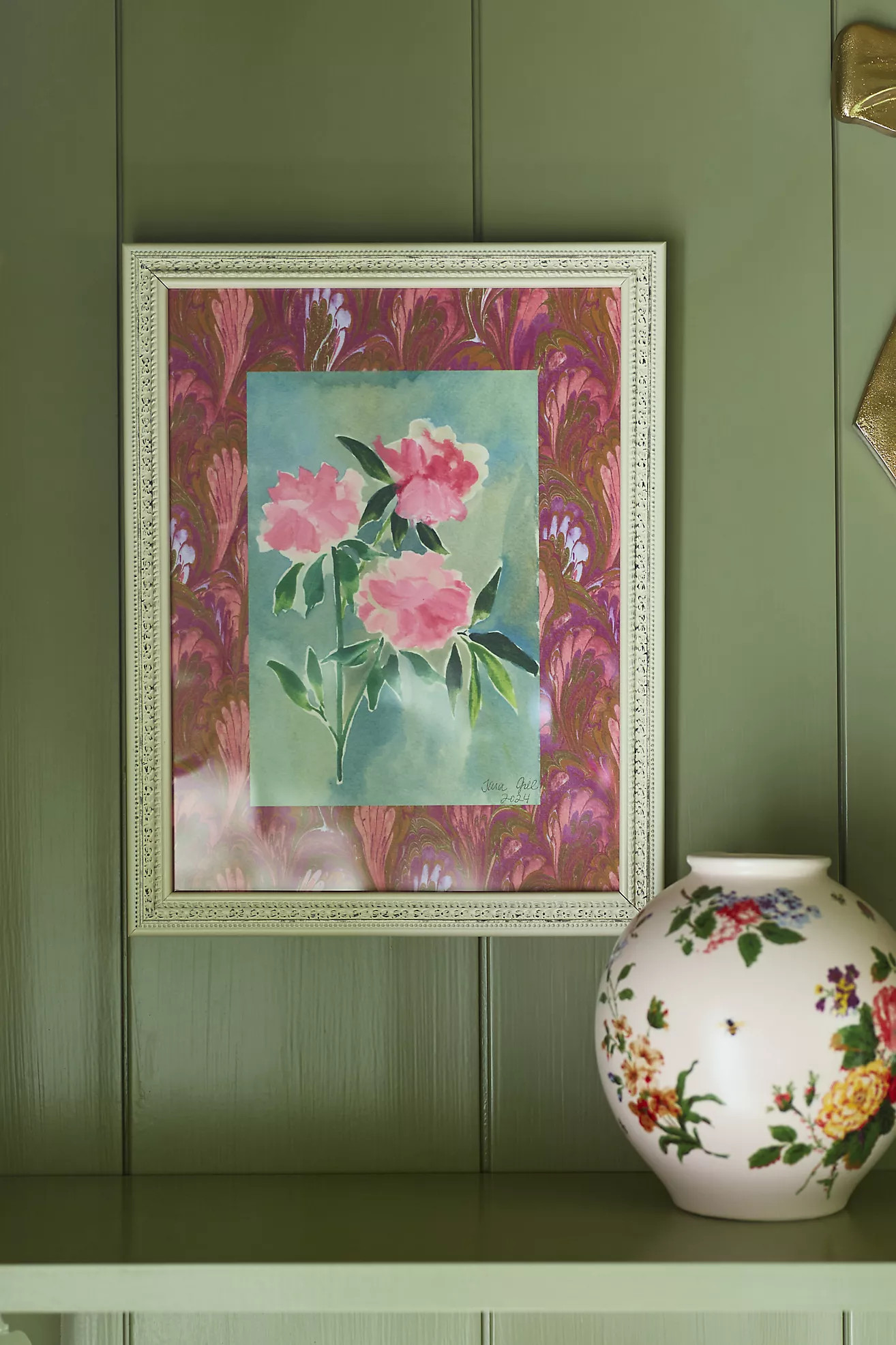 Marbled Florals Wall Art | Anthropologie (US)