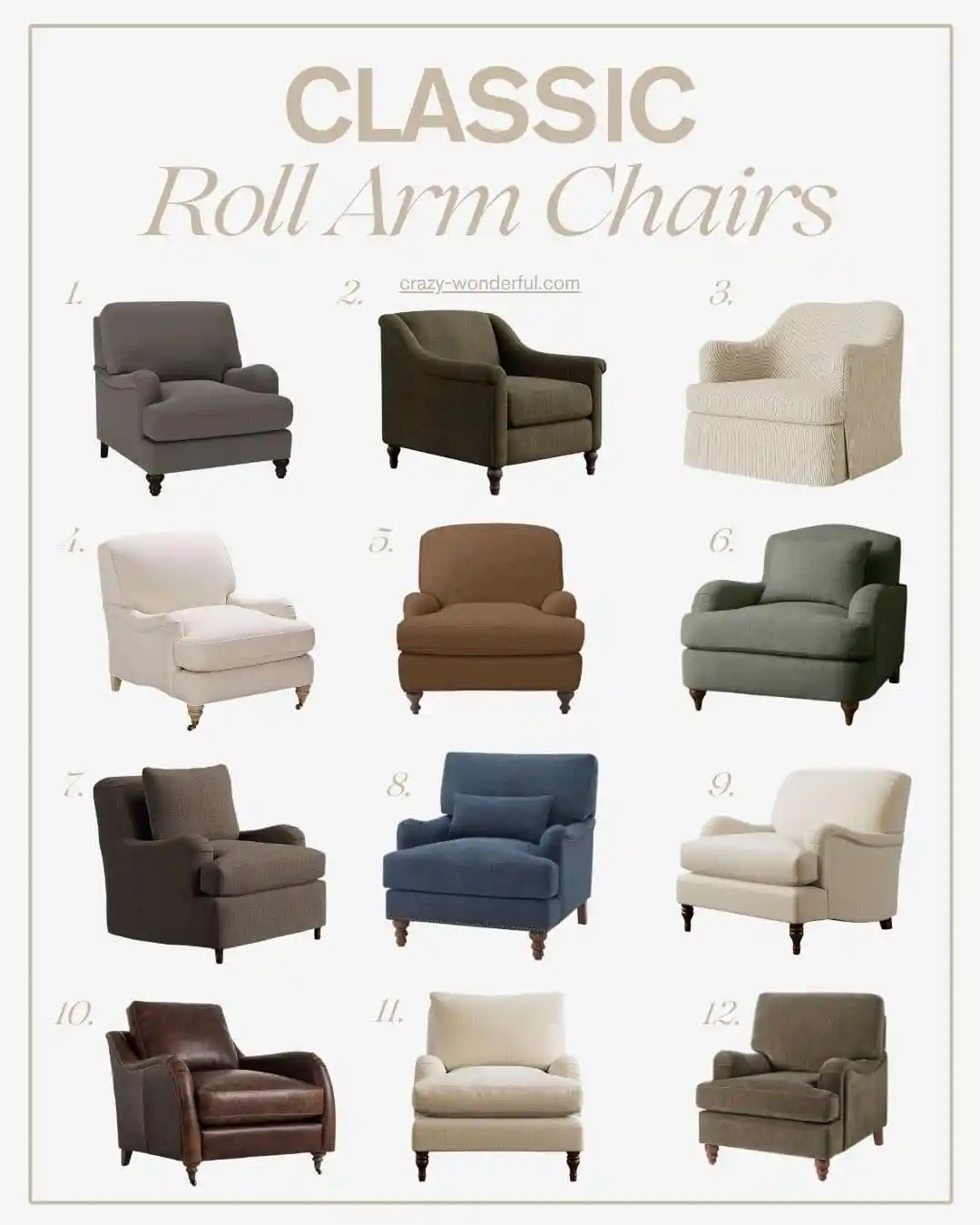 Classic English Roll Arm Chairs




Living room chairs, Pottery Barn, Arhaus

#LTKHome