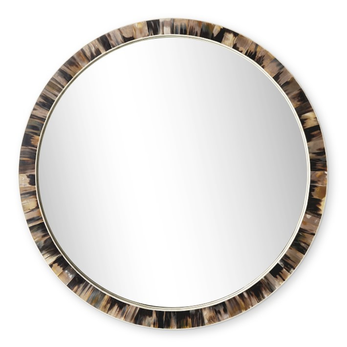 Horn and Bone Round Mirror | Williams-Sonoma