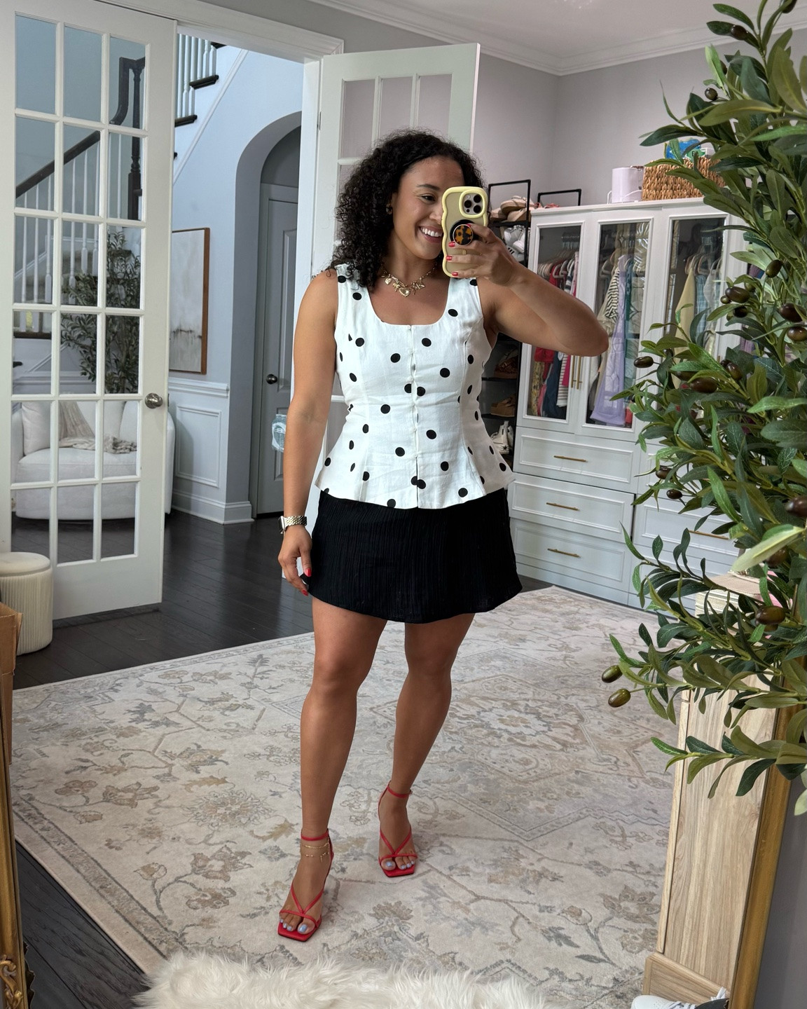 Old navy top and skort both medium but skort has elastic waistband with short under #oldnavy #oldnavystyle

#LTKootd #LTKSaleAlert #LTKWorkwear