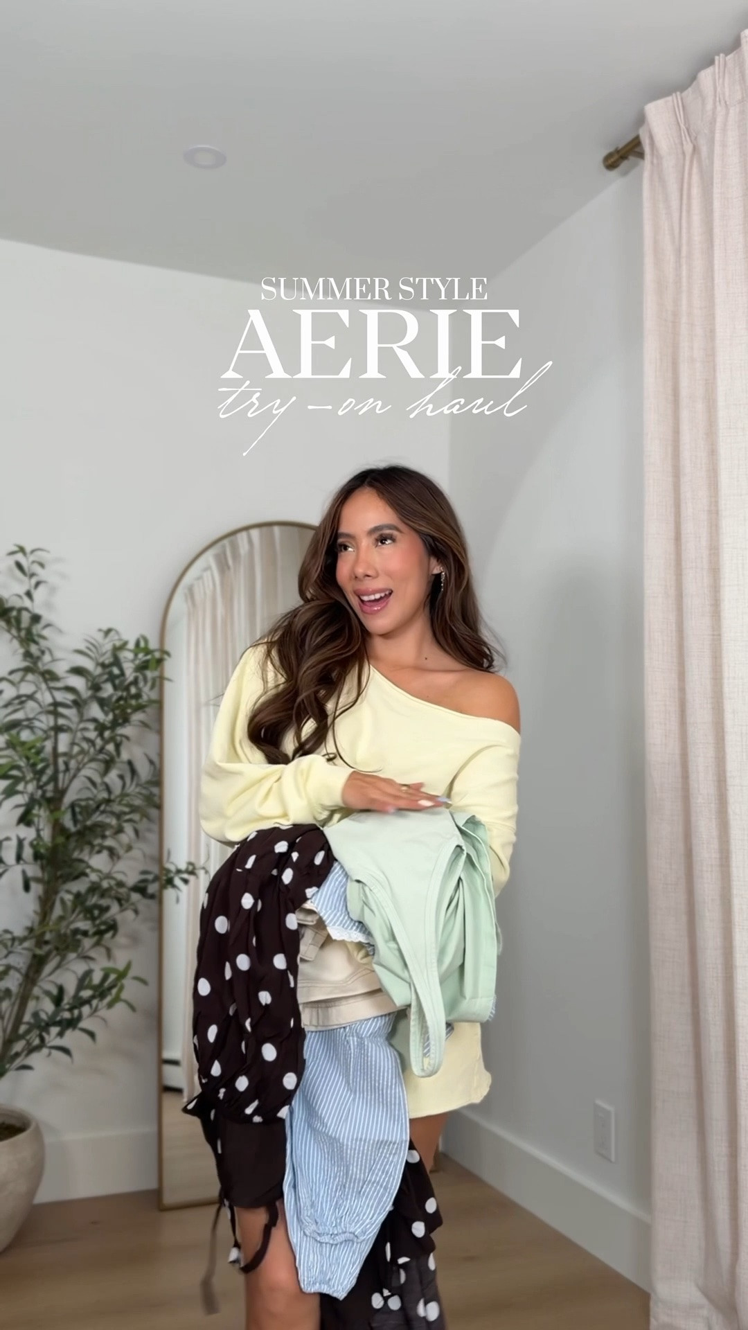New summer finds at @aerie ✨ From the comfiest polka dot romper to the essential white denim skirt + the cutest matching set for travel days or walking around all the summer long ✈️✨ 
#AeriePartner #AerieREAL #ad

#LTKdayinmylife #LTKgrwm #LTKootd
