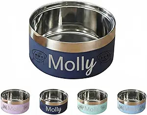 Personalized Engraved Dog Cat Bowl – Custom Name & Cute Pattern, 304 Stainless Steel, Double La... | Amazon (US)