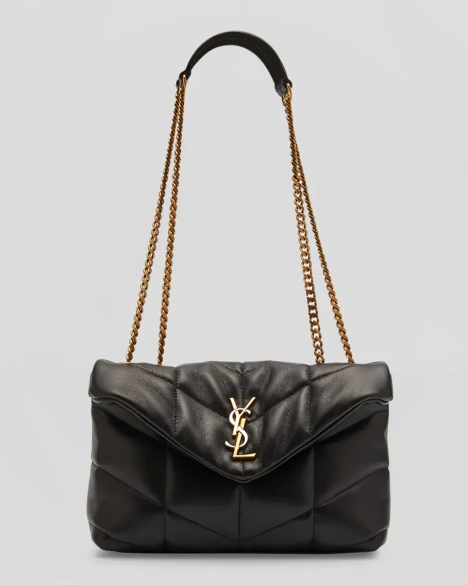 Lou Puffer Toy YSL Shoulder Bag in Quilted Leather | Neiman Marcus