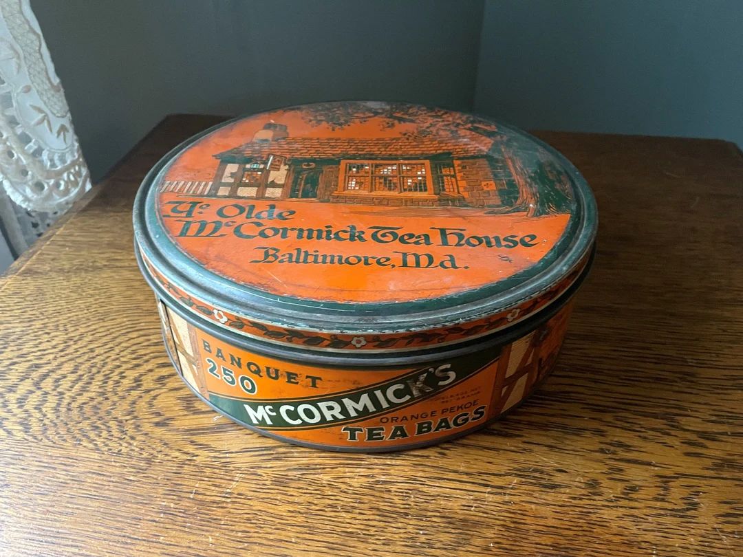 Vintage Mccormick's Orange Tea Tin Ye Olde Mccormick Tea - Etsy | Etsy (US)