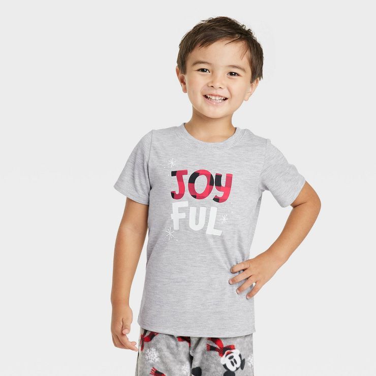 Toddler Holiday Joyful Matching Family Pajama T-Shirt - Wondershop™ Gray | Target