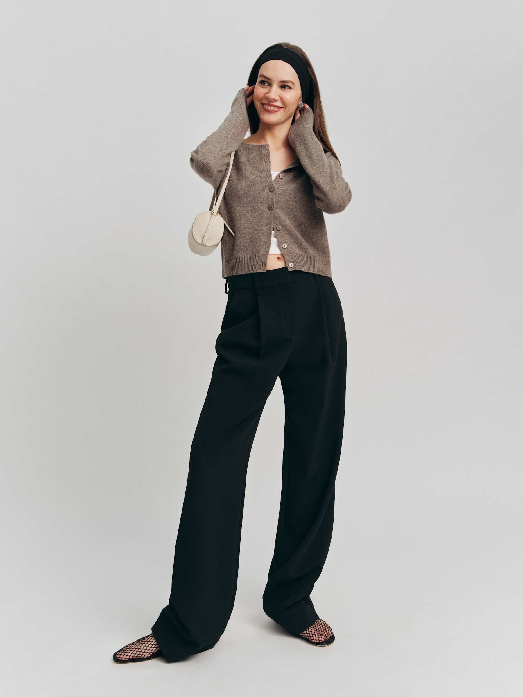 Clara Cashmere Crew Cardigan | Reformation (Global)