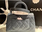 New 23K CHANEL Coco Top Handle Classic Flap Blue Caviar Gold Small Bag RECEIPT | eBay | eBay US